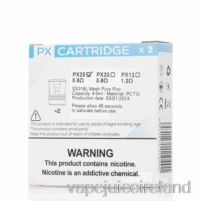 Vape Flavours YiHi SXmini Puremax PX Replacement Pods 0.6ohm PX25
